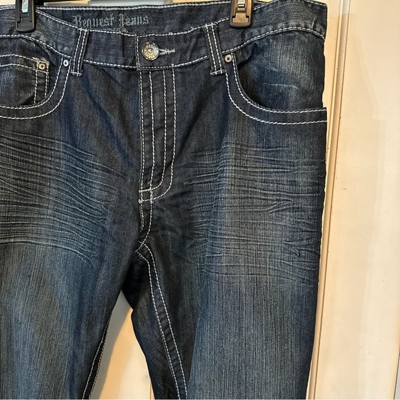 Request Mens Premium Denim Jeans 38x32 Heavy Stitching~5 Pocket - Picture 5 of 11